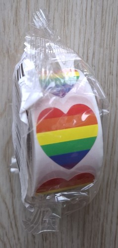 500 regenbogen herz - regenbogen, aufkleber