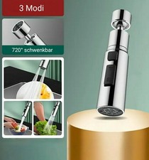 Wasserhahnaufsatz 720° schwenkbar 3 Modis Spar Sprühkopf Wasserhahn Strahlregler