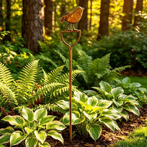 Rostiger eisen vogel garten - eisen,