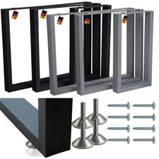 Tischbeine Tischgestell Tischkufen Metall pulverbeschichtet ink. Schrauben DIY