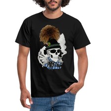 Wiesn Schädel Karten Bayern Tracht Männer T-Shirt