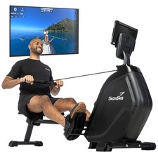 Skandika Rudergerät Munin 16 Stufen klappbar Kinomap schwarz B-Ware