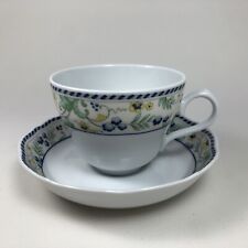 TCM Tchibo Kaffeetasse Untertasse Maria Theresia Papillon  Blumen blau gelb