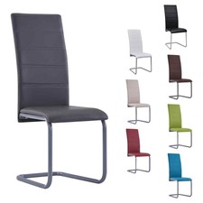 Freischwinger Schwingstuhl Esszimmerstuhl Stuhl Küchenstuhl Kunstleder vidaXL