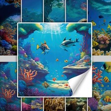 Fliesenaufkleber Bad Unterwasser Fische, Fliesenbilder selbstklebend