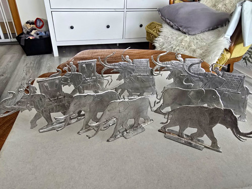 Zinnfiguren konvolut elefanten - konvolut,