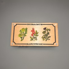 Vintage Blumenpresse - Handarbeit, Holz verziert, Flower-Press 30x15 cm
