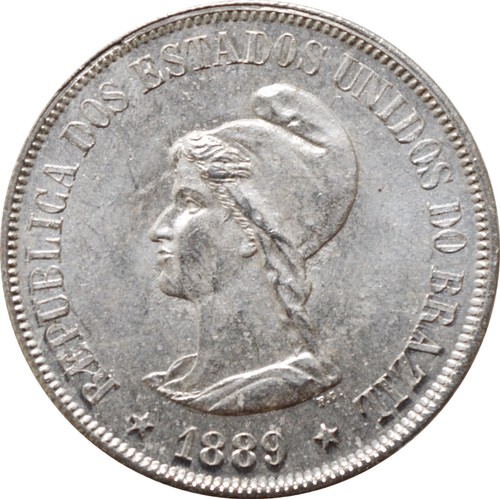 Brazil 500 reis 1889 unc - 1889,,