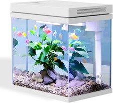 16L Nano Aquarium Glas Komplettset mit LED-Licht & Filterpumpe Filtermedien
