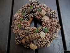 Kranz Winterkranz Adventskranz  Weihnachtskranz  Zapfenkranz Naturkranz 32 cm