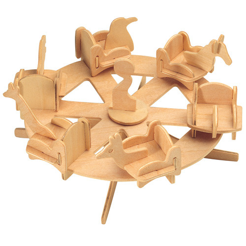Karussell typ holzbausatz - 1, 3d