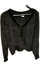 Damen Velours Chenille Strickjacke schwarz Gr.S  "ungetragen "