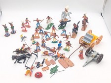 Plasty Wildwest Cowboys  Indianer Reiter Figuren Konvolut