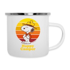 Peanuts Snoopy Happy Camper Camping-Becher, One size, Weiß
