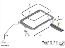 MINI COOPER J01 Panoramadach-Rollo Anthrazit 54105A74205 Originalteil