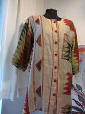 Bluse Tunika Hemd Afrika Gr. 36-38 rot Stickerei BW Handarbeit