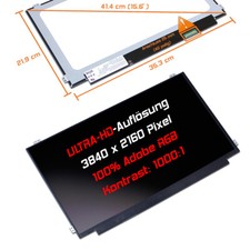 15,6" 4K UHD LED Ersatz Display matt für NV156QUM-N43 (BOE06CD) 100% Adobe RGB 