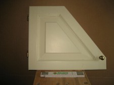 Schranktür Küchenschranktür echt Holz links Anschlag Weiß Abschrägung Dreieck