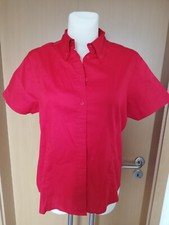 Kellnerbluse von Jobline, Gr. M, Damenbluse Kurzarm rot, Gastronomie Service NEU
