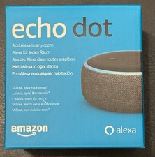 Amazon Echo Dot 3. Generation Schwarz Anthrazit Stoff Alexa Smart Lautsprecher