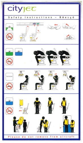 Safety card cityjet - safety,