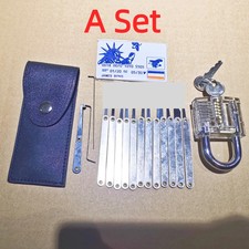 Schlossöffner Trainingsset Transparent Schloss Pickset mit Werkzeugen