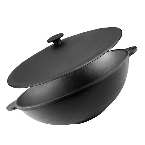 Wok bratpfanne gusseisen zwei - wok,