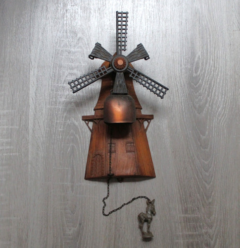 Vintage windmühle wandglocke - windmühle,