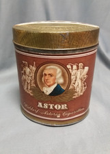 Blechdose Zigaretten ASTOR 48 Cigaretten Waldorf-Astoria Teilbanderole Einl 1950