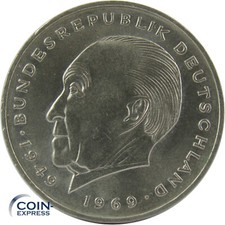 *** Freie Auswahl ! 1x 2 DM Münze Deutschland Konrad Adenauer D F G J ***