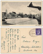 AK Wismar Alter Hafen 1942