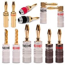 Bananenstecker 4mm Winkel Hohl Bananen Stecker für Lautsprecherkabel vergoldet