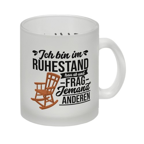 Rente glas tasse - tasse, spruch