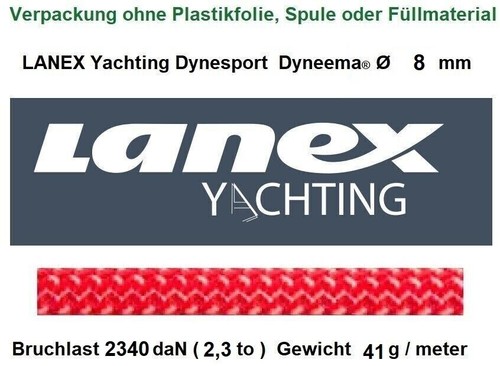 Dyneema segel tau 8 - tau, Ø