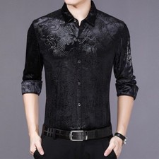 Herren Velvet Hemden Freizeit