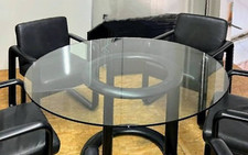 Rosenthal Tisch ESSTISCH SÄULENTISCH glastisch rund 135 cm HOMBRE - b. vogtherr