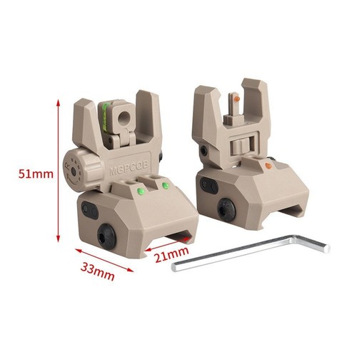 Klappvisier fiber optik set - optik,