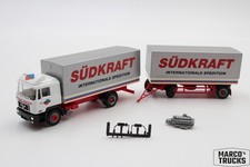 Herpa MAN F90 Planenhängerzug 2a/2a „Südkraft Spedition“ Eigenbau 1:87 /HU23237