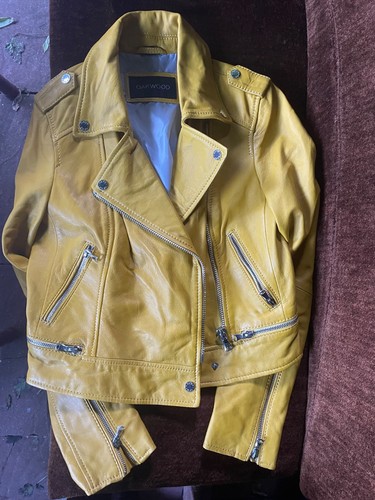 Oakwood lederjacke neu gelb - oakwood,