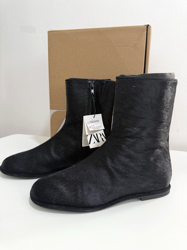 Zara schwarze fell leder - zara,