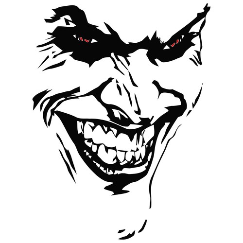 Joker aufkleber schwarz - aufkleber,