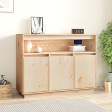 Sideboard Holz Schrank Anrichte Beistellschrank Kommode 3 Türen Mehrzweckschrank