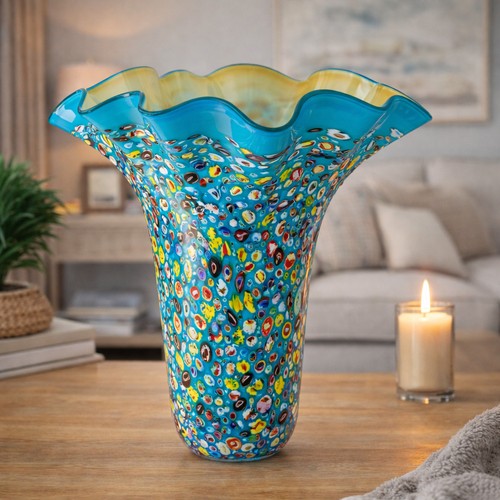 Murano glasvase millefiori - im,