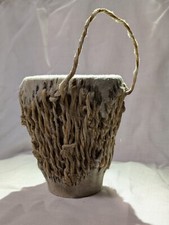 Djembe - Afrikanische Trommel - mit Tierhaut - ca. 16 cm - mit Henkel