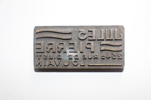 Alter stempel messing - x,