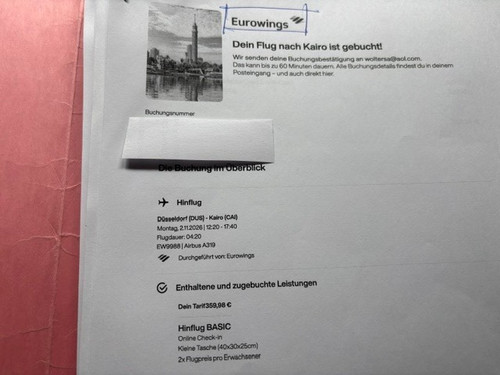 Hinflug kairo von - ,