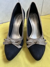 Tamaris Damen Pumps High Heels schwarz/gold Gr. 38 - Top