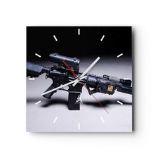 Modern Wanduhr 30x30cm Quadrat