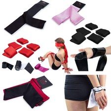 Premium Satin BDSM Bondageschal Augenbinde wie Seide Bondage Fessel Schal Set