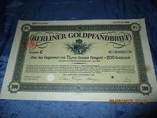 Wertpapier / historisch , GOLD